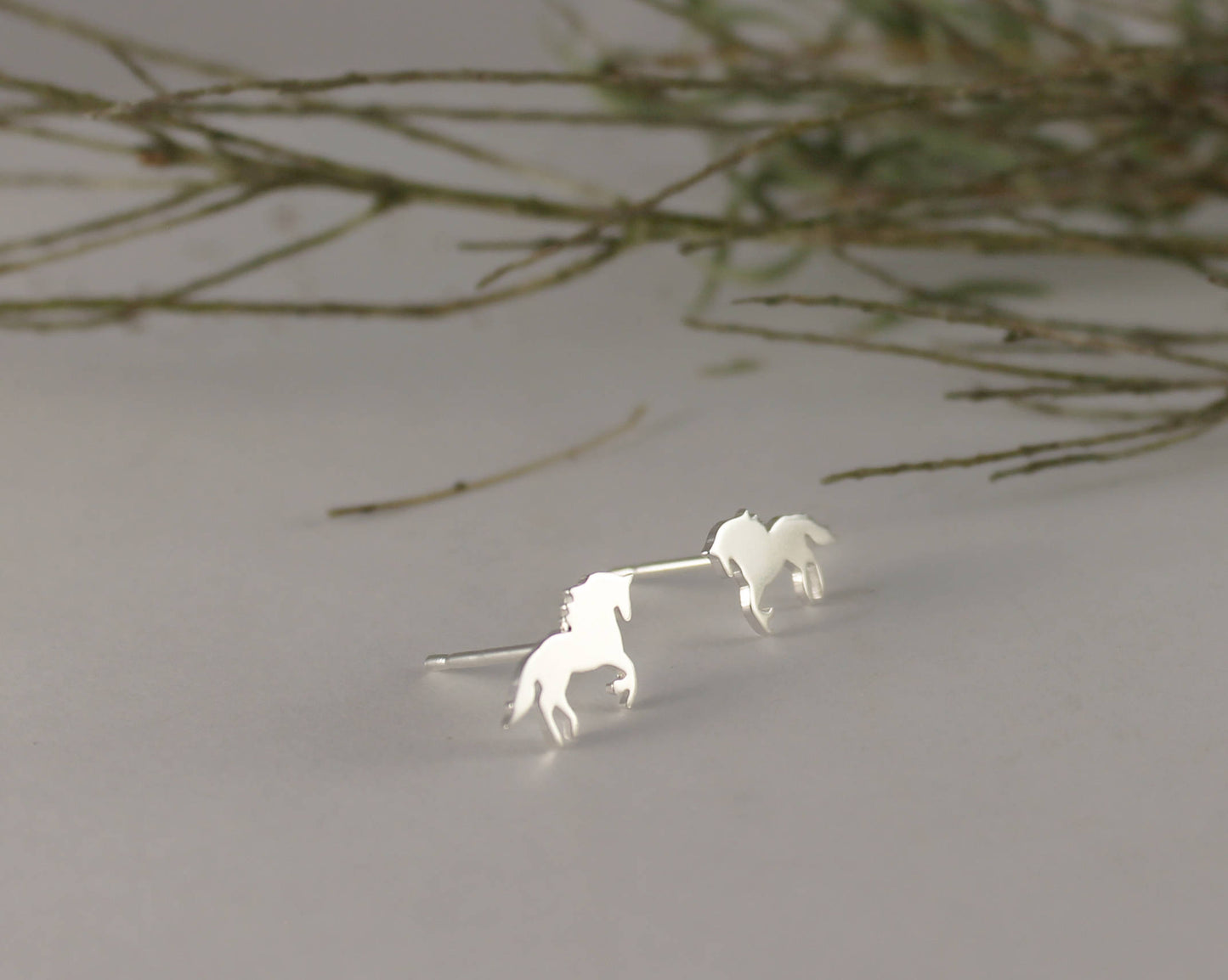 Pretty Horse Earrings in Sterling Silver